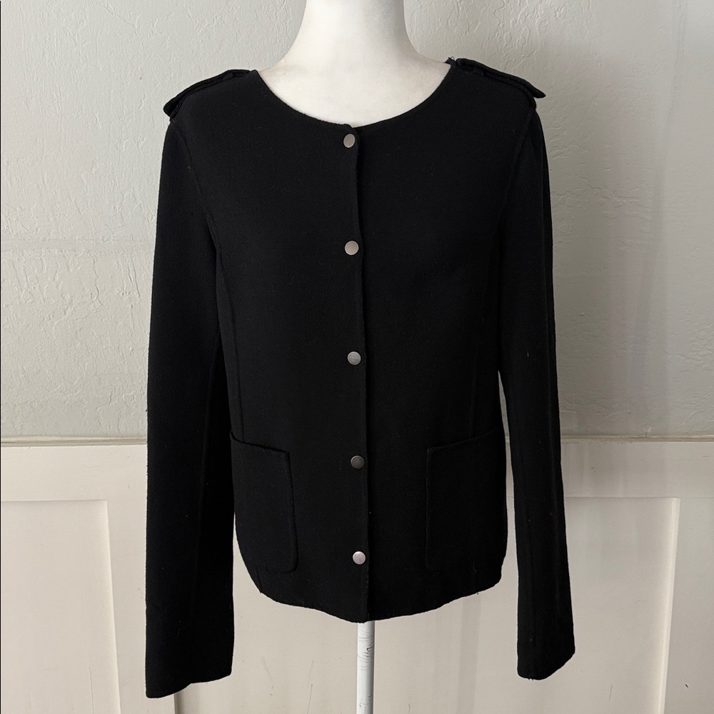 Vince Black Button-Up Jacket